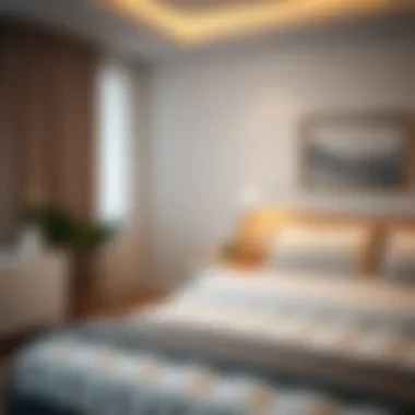 Stylish bedroom decor harmonizing with mattress pad design