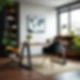 Stylish Desk in Office A stylish 80 cm desk in a modern office setting