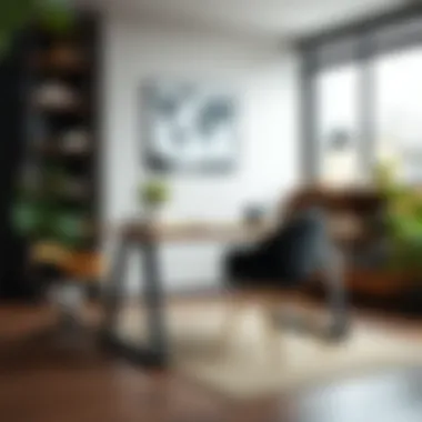 Stylish Desk in Office A stylish 80 cm desk in a modern office setting