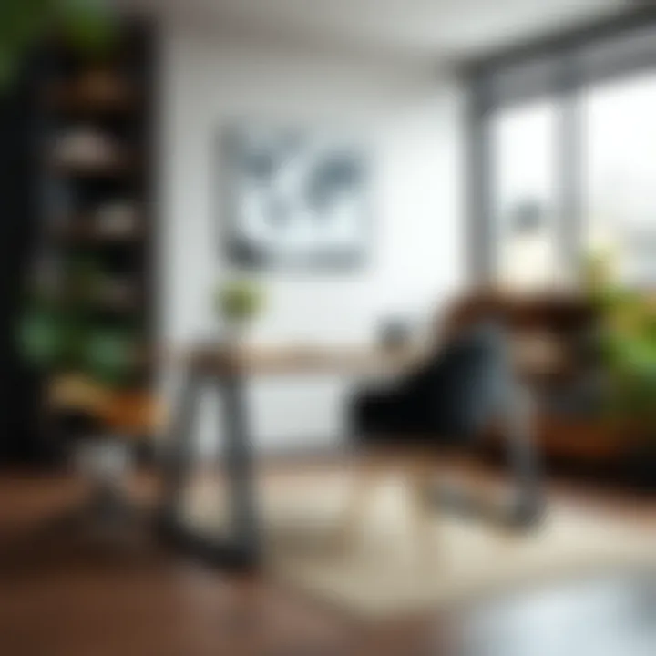 Stylish Desk in Office A stylish 80 cm desk in a modern office setting