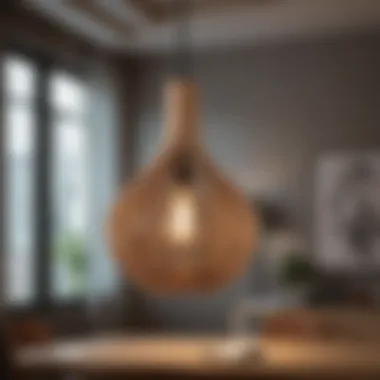 Modern wooden pendant light complementing contemporary decor