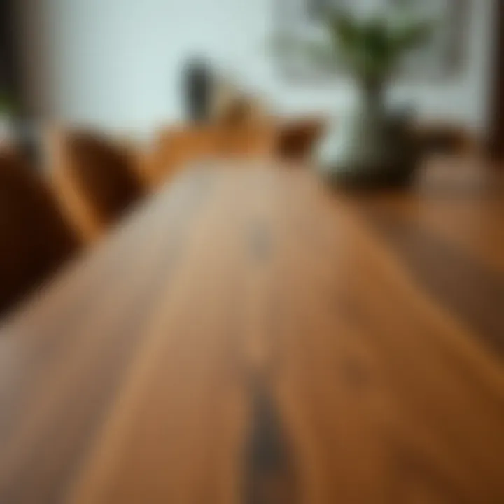 Close-Up of Wood Grain Details Close-up of wood grain details on a dining table