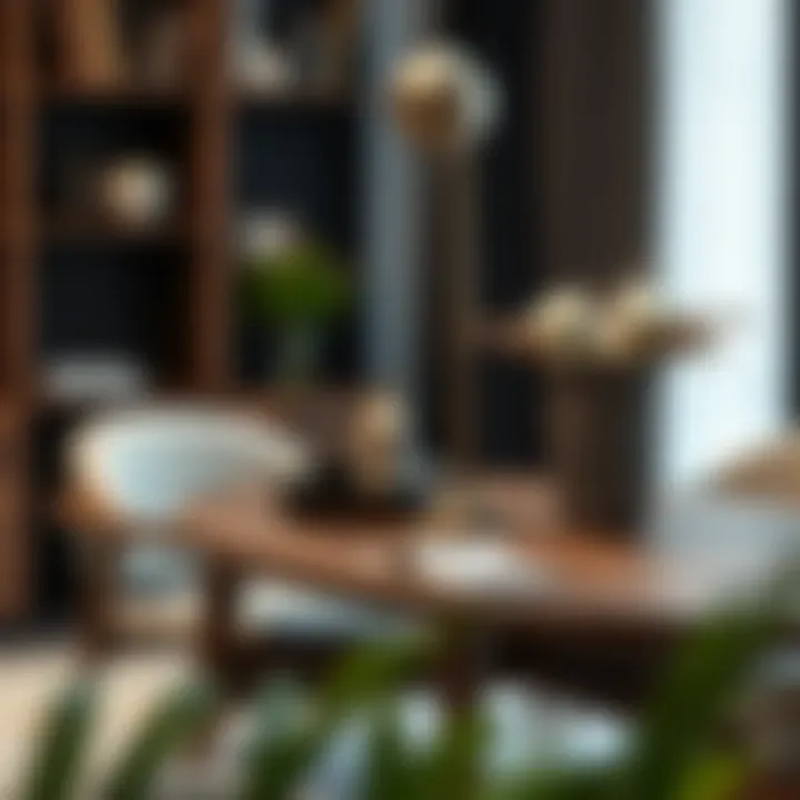 Contemporary Wooden Table with Decorative Elements Contemporary wooden table with decorative elements