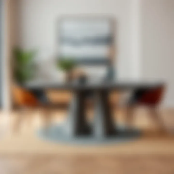 Complementing Style with Antrasit Grey Dining Table Antrasit grey dining table complemented by stylish decor