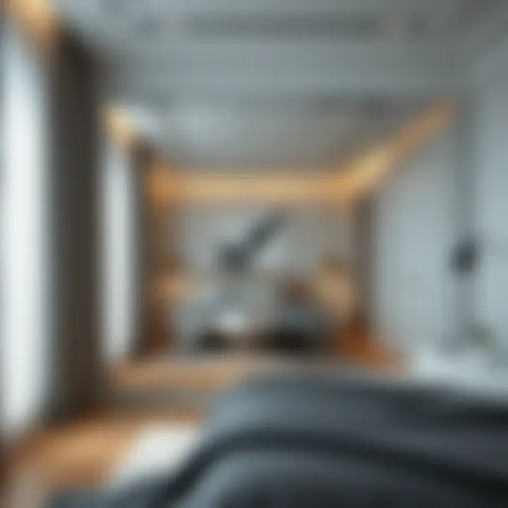 Maximizing Space with Mirrored Wardrobe Spacious room featuring mirrored wardrobe doors for a modern look