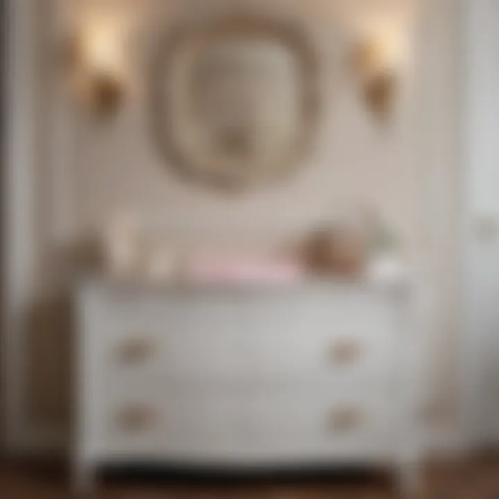 Charming decor elements complementing a baby dresser