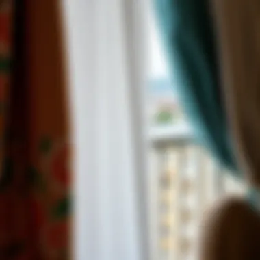 Close-up of various fabric textures used for balcony curtains