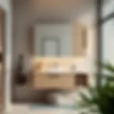 Elegant bathroom wall cabinet showcasing modern design