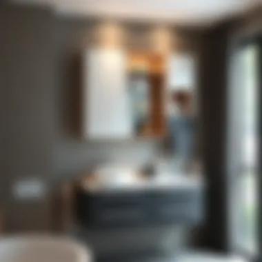 Stylish Hanging Cabinet for Bathrooms Stylish hanging cabinet with unique storage solutions