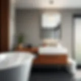 Elegant freestanding bathroom vanity showcasing modern design