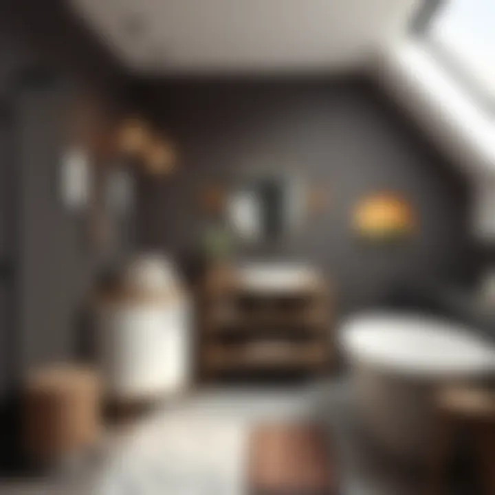 Stylish Bathroom Decor Stylish bathroom with a freestanding vanity and decorative elements