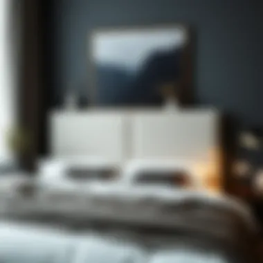 Minimalist design bed headboard enhancing bedroom aesthetics