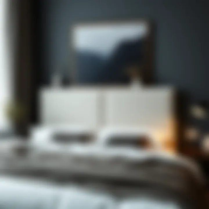 Minimalist design bed headboard enhancing bedroom aesthetics