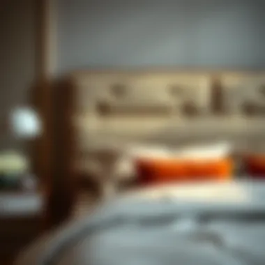 Luxurious fabric bed headboard adding comfort and style