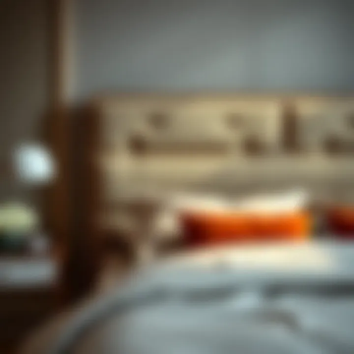 Luxurious fabric bed headboard adding comfort and style