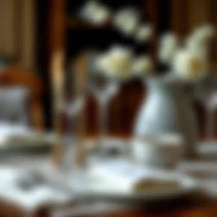 Cutlery Set Harmonized with Table Décor Beautifully arranged cutlery set with matching table décor