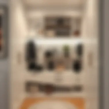 Innovative Storage in a White Wardrobe Functional white wardrobe showcasing smart storage solutions