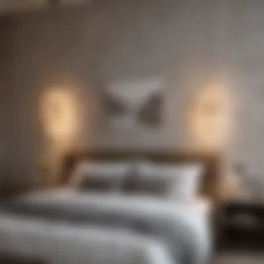 Innovative Stone Lighting in Bedroom Chic bedroom illuminated by innovative stone lighting
