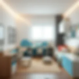 Creative children's room arrangement with stylish furniture