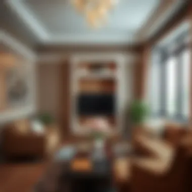 Visual representation of color theory applied to a room with brown furniture