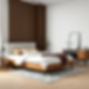 A cozy bedroom setup featuring a stylish double bed