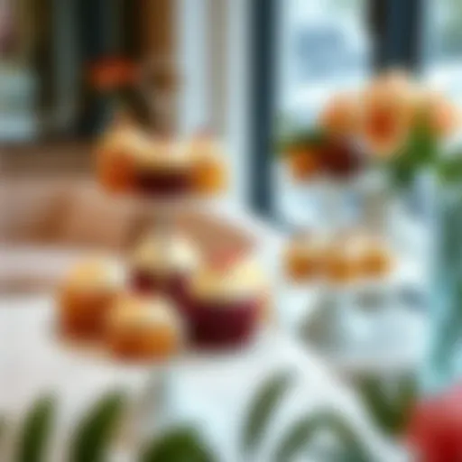 Elegance of Cupcake Stands Elegant cupcake stand showcasing assorted cupcakes in a modern setting