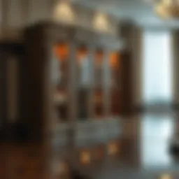 A beautifully designed custom cabinet showcasing intricate details