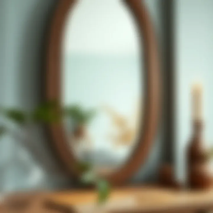 Nature-Themed Rustic Mirror Nature-themed mirror reflecting rustic elements