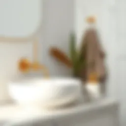 Elegant decorative bathroom accessories showcasing a modern aesthetic.