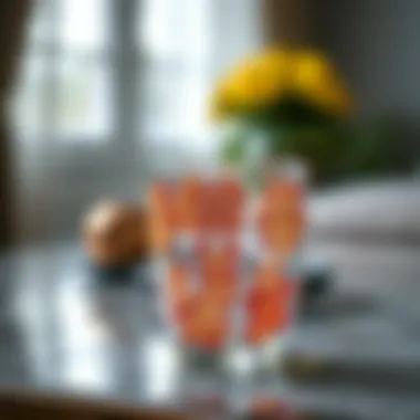 Exquisite Decorative Blown Glass Cup Close-up of a beautifully decorated blown glass cup