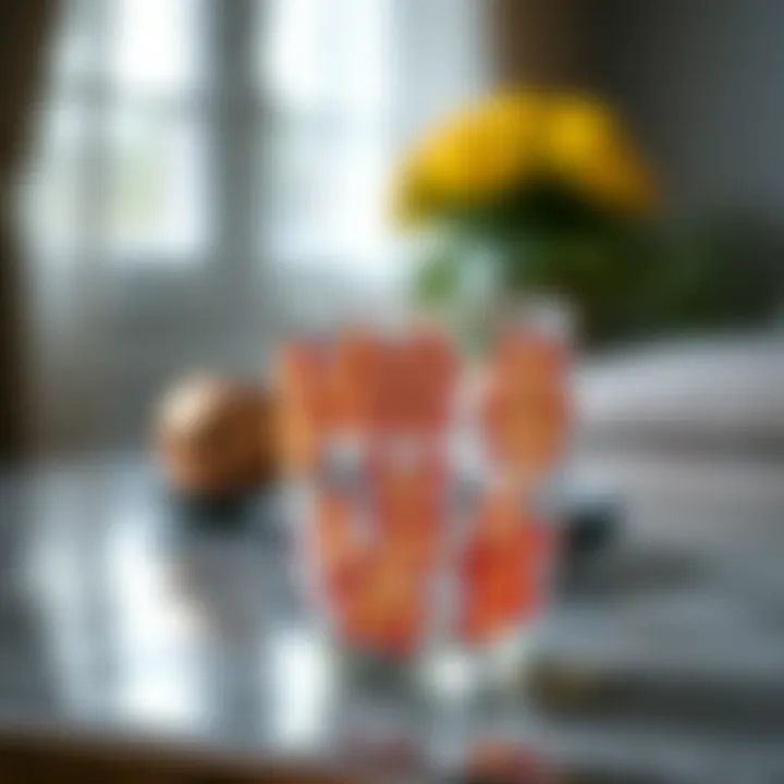 Exquisite Decorative Blown Glass Cup Close-up of a beautifully decorated blown glass cup