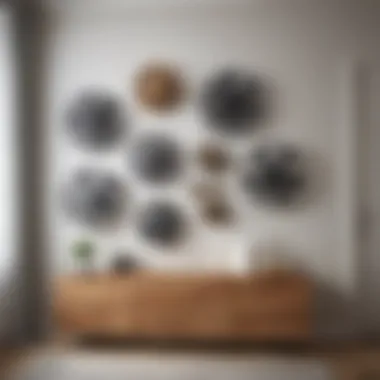 Different design options for wall-mounted fans in various interiors