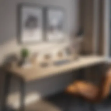 Minimalist Desk Design with Aesthetic Stationery A minimalist desk with aesthetic stationery items