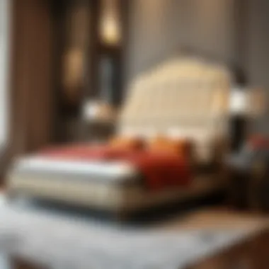 Elegant double bed design showcasing luxurious materials