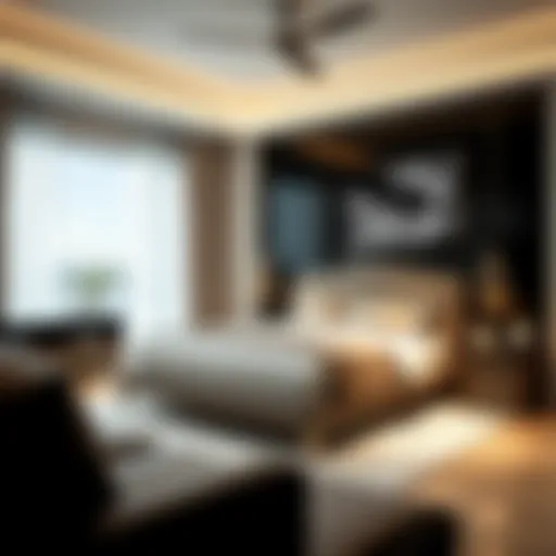 Luxurious Double Bed Set Design Luxurious double bed set in a modern bedroom