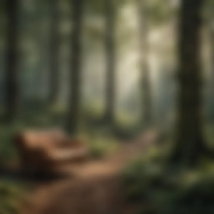 Captivating forest scenery artwork creating a natural ambience