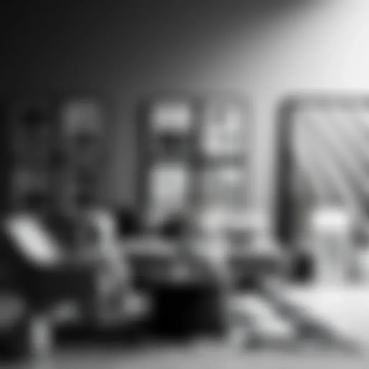 Creative arrangement of black and white photographs