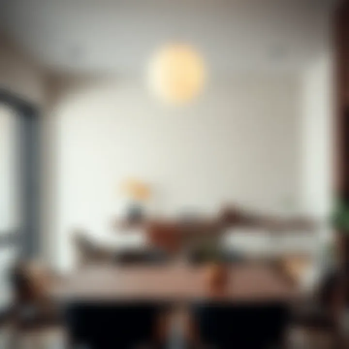 Modern Office Space with Understated Wallpaper Modern office space featuring understated color wallpaper