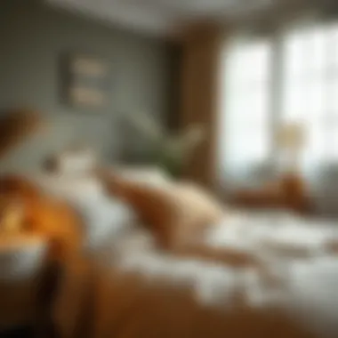 Eco-friendly wool bedding in a serene bedroom