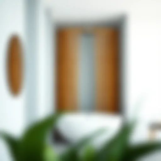 Bamboo Shower Screen Elegant bamboo shower screen in a modern bathroom