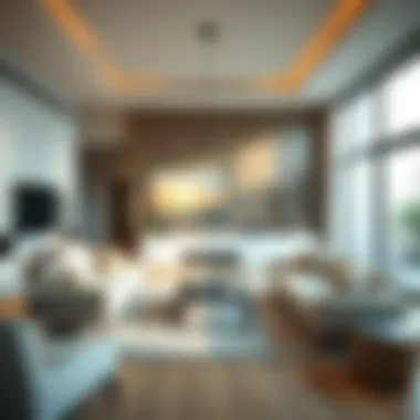 Elegant living room showcasing modern furniture