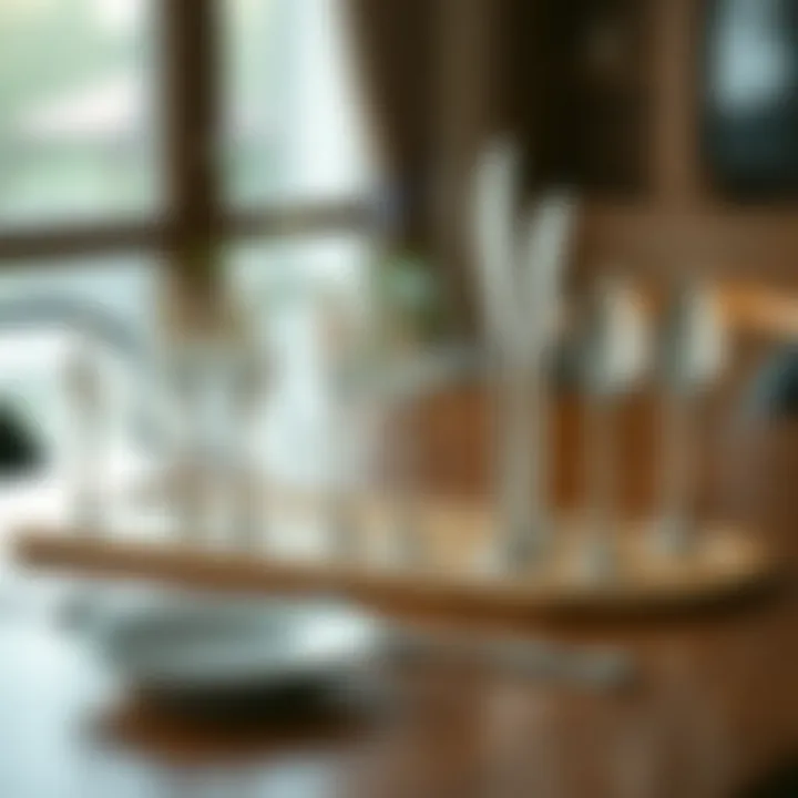 Sophisticated Silver Cutlery Display Elegant silver cutlery set displayed on a wooden table