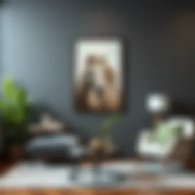 Transforming Spaces with Wall Art Elegant wall art enhancing modern decor