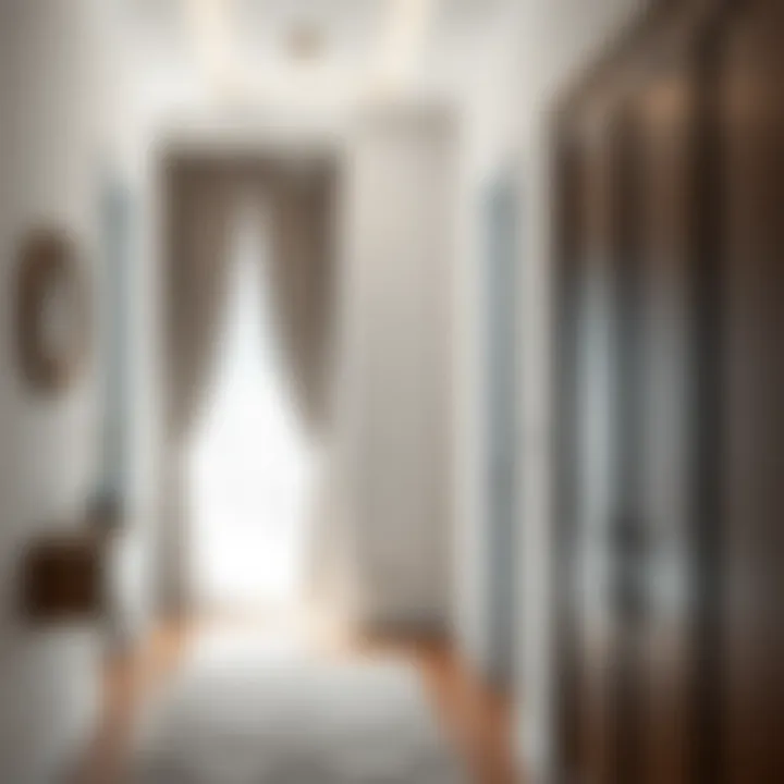 Entryway Elegance with Long Cabinet Handles A beautifully designed entryway with long cabinet handles