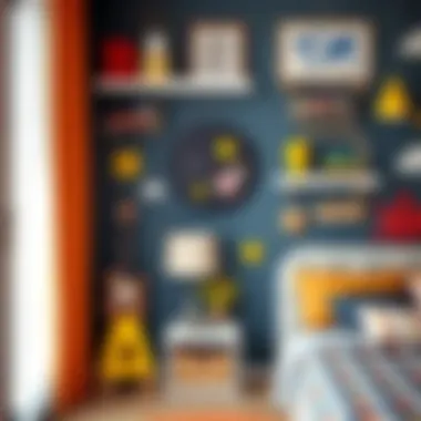 Vibrant Wall Decor Ideas Creative wall decor ideas for boys' rooms featuring vibrant colors and themed accessories.