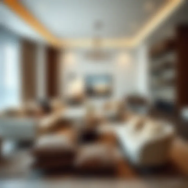 Stylish living room with modern decor