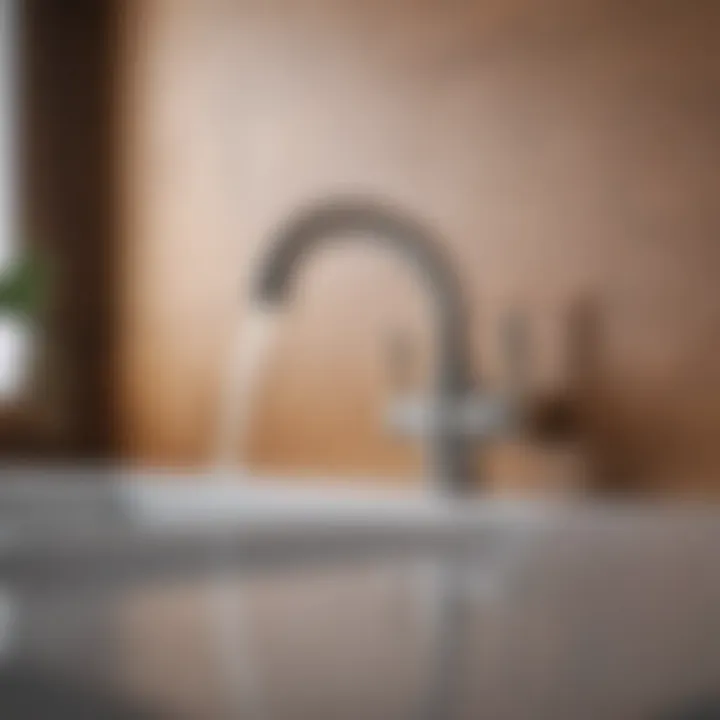 Close-up of high-quality faucet material