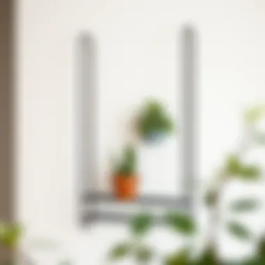 Modern Metal Flower Shelf Modern metal flower shelf with a minimalist design