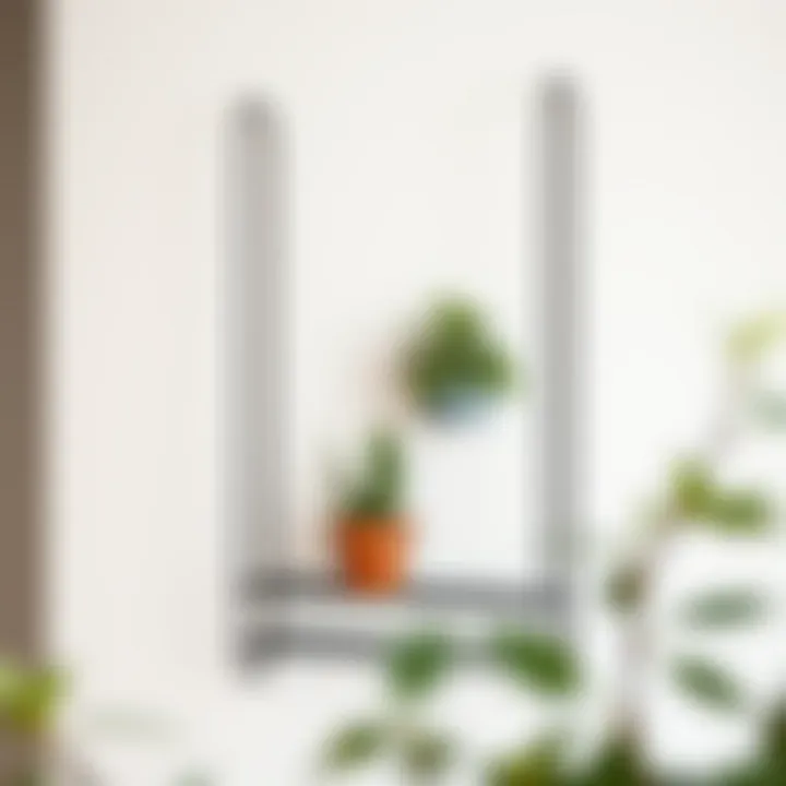 Modern Metal Flower Shelf Modern metal flower shelf with a minimalist design