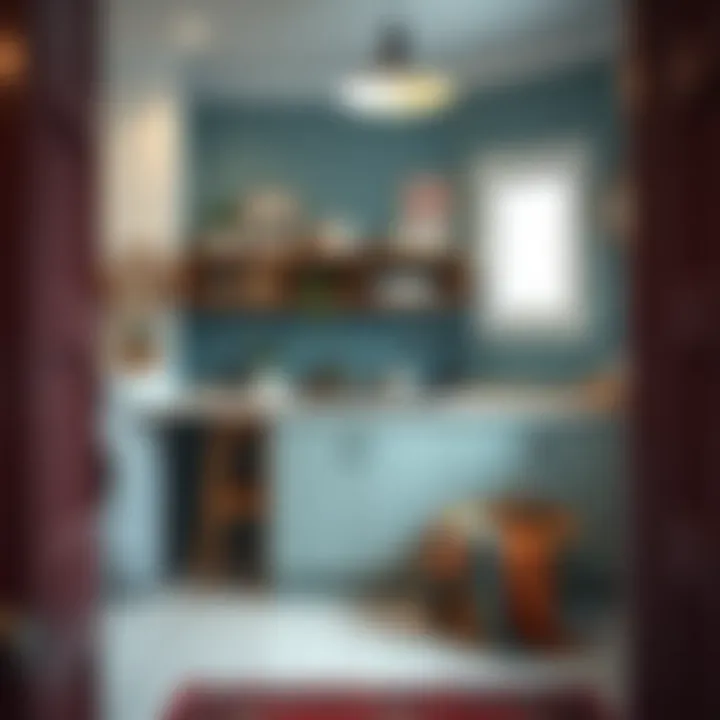 Functional laundry room showcasing creative use of color